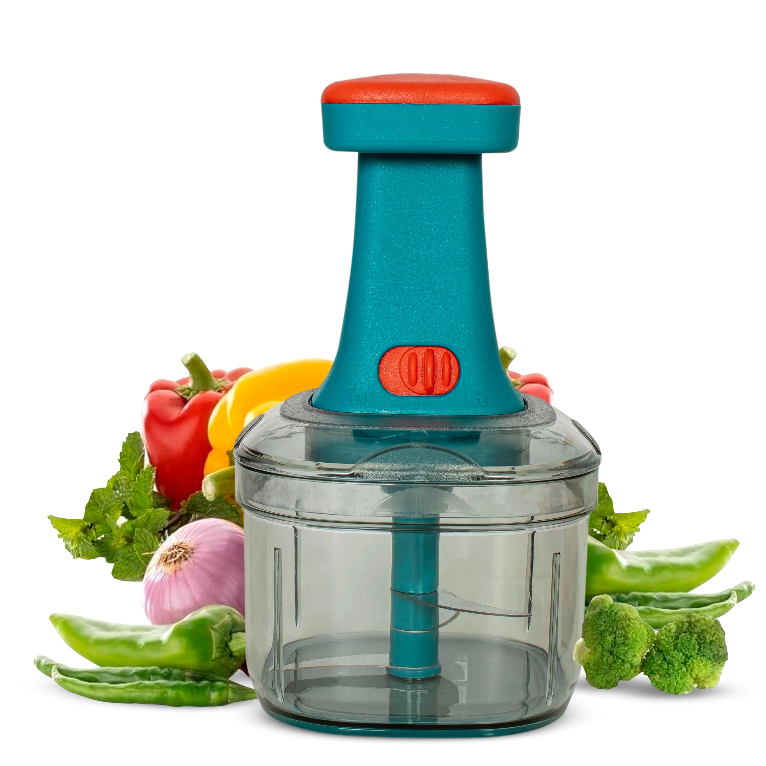 Multipurpose Plastic Vegetable Chopper Cutter - 470 ML 3 Blades