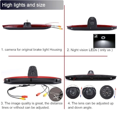 TFT LCD Monitor + Reversing Camera - Night vision 1280 x 720