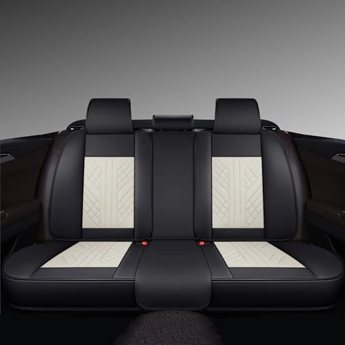 01SP-C7 - Rear Seat White and Black Faux Leather