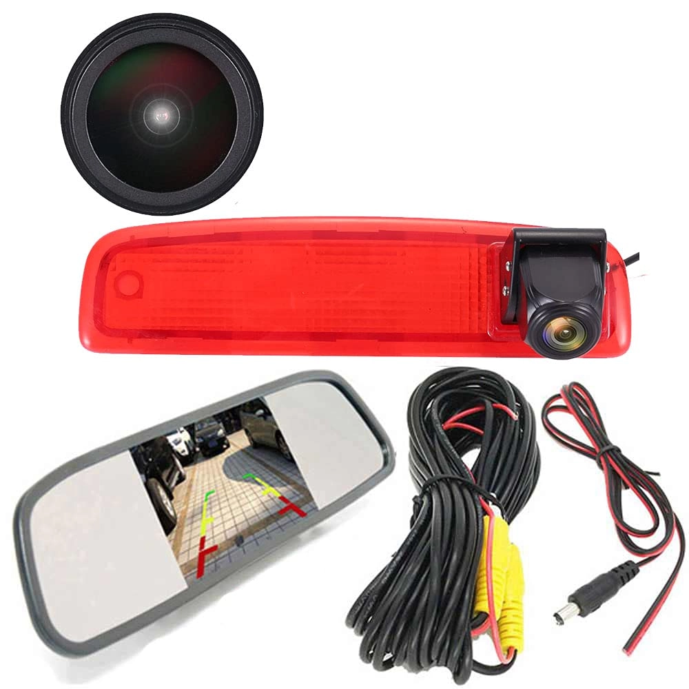 Brake Light Reversing Camera + Rear View Mirror Monitor - Night vision 628 x 586 pixels