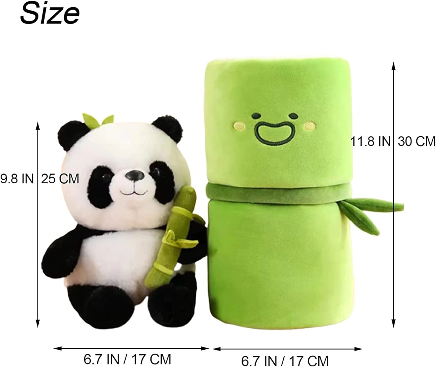 Elephant - 32 cm Plush + Panda + Rabbit + Turtle