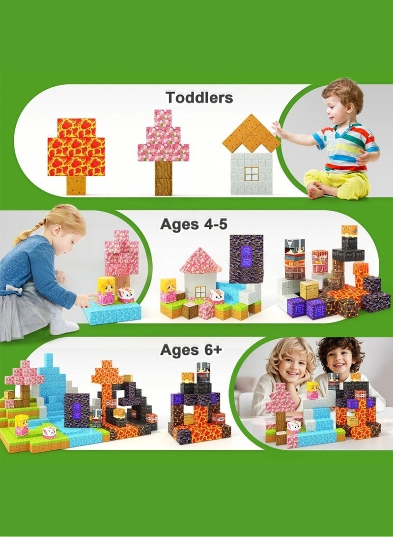 Magnetic Blocks - Minecraft 120 pcs