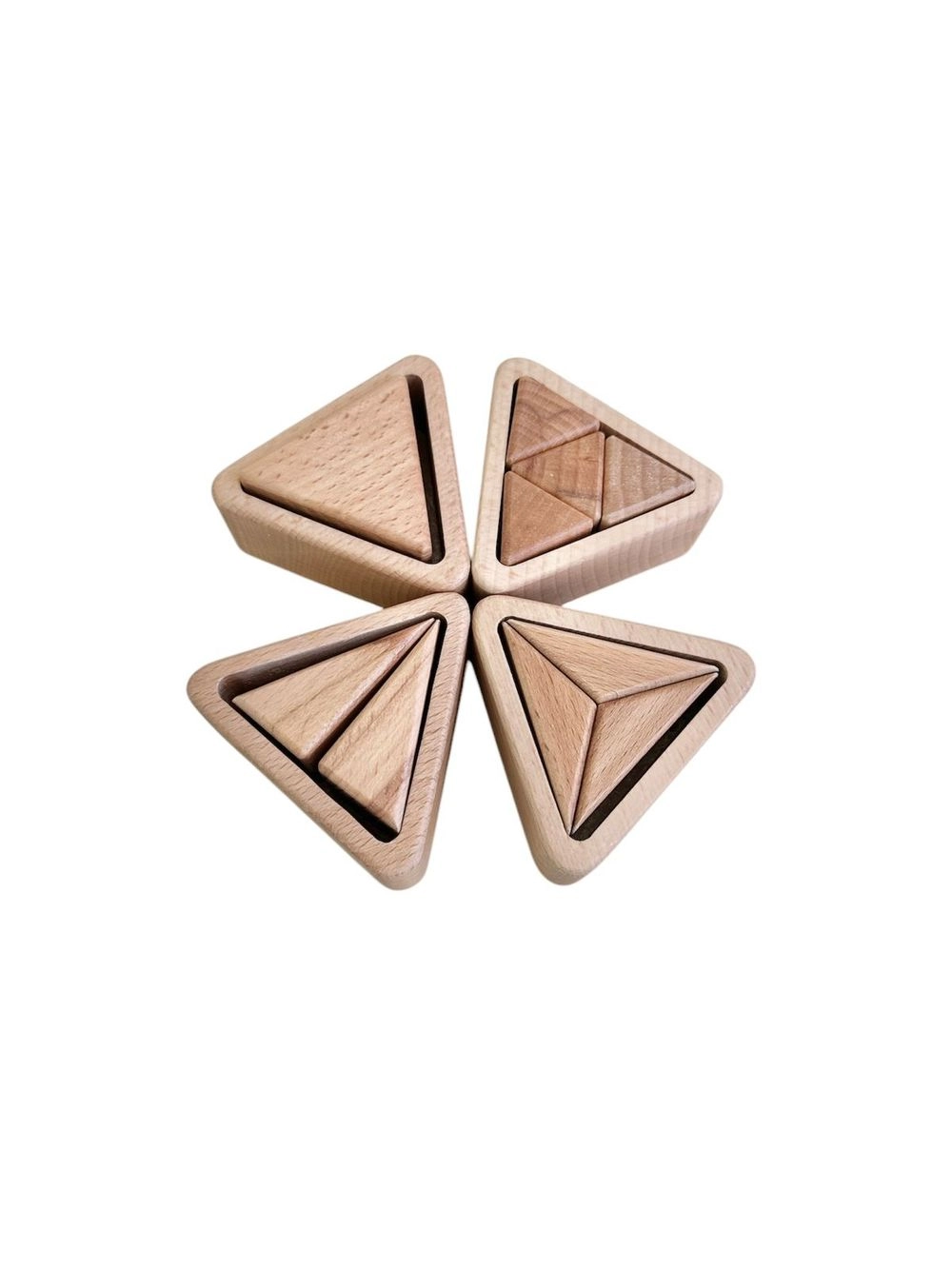 Fraction Cups Triangle - Suitable for 3 years and above 14 Pcs