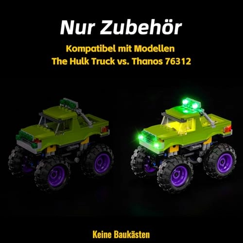 LED Light Set for LEGO The Hulk Truck vs. Thanos 76312 - Copper Line