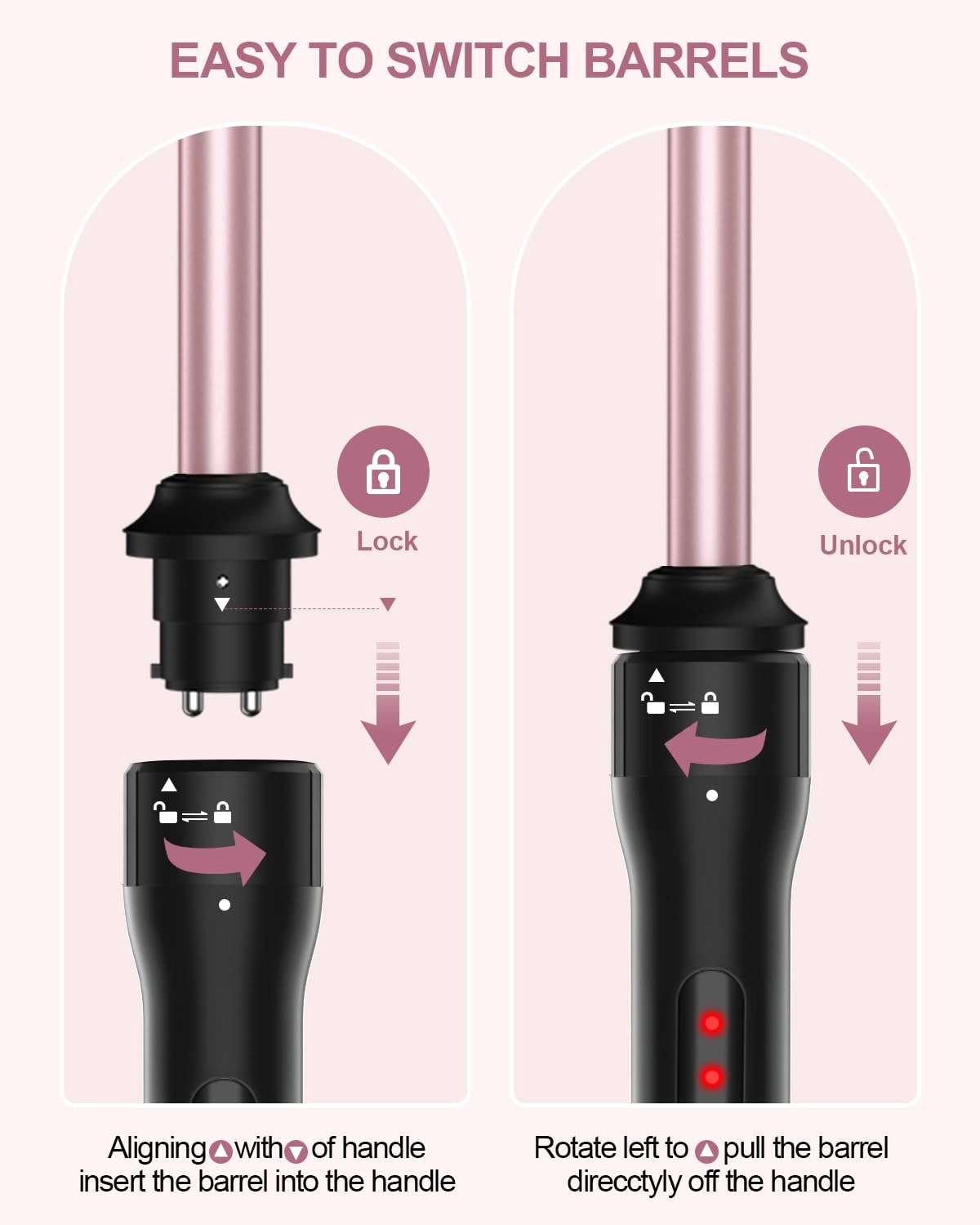 3 in 1 Curling Iron - 0.5"-1.5"