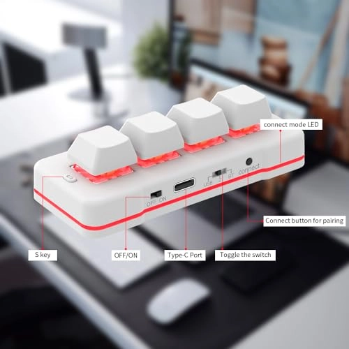 4 Key Mini Keypad - Wired/Wireless