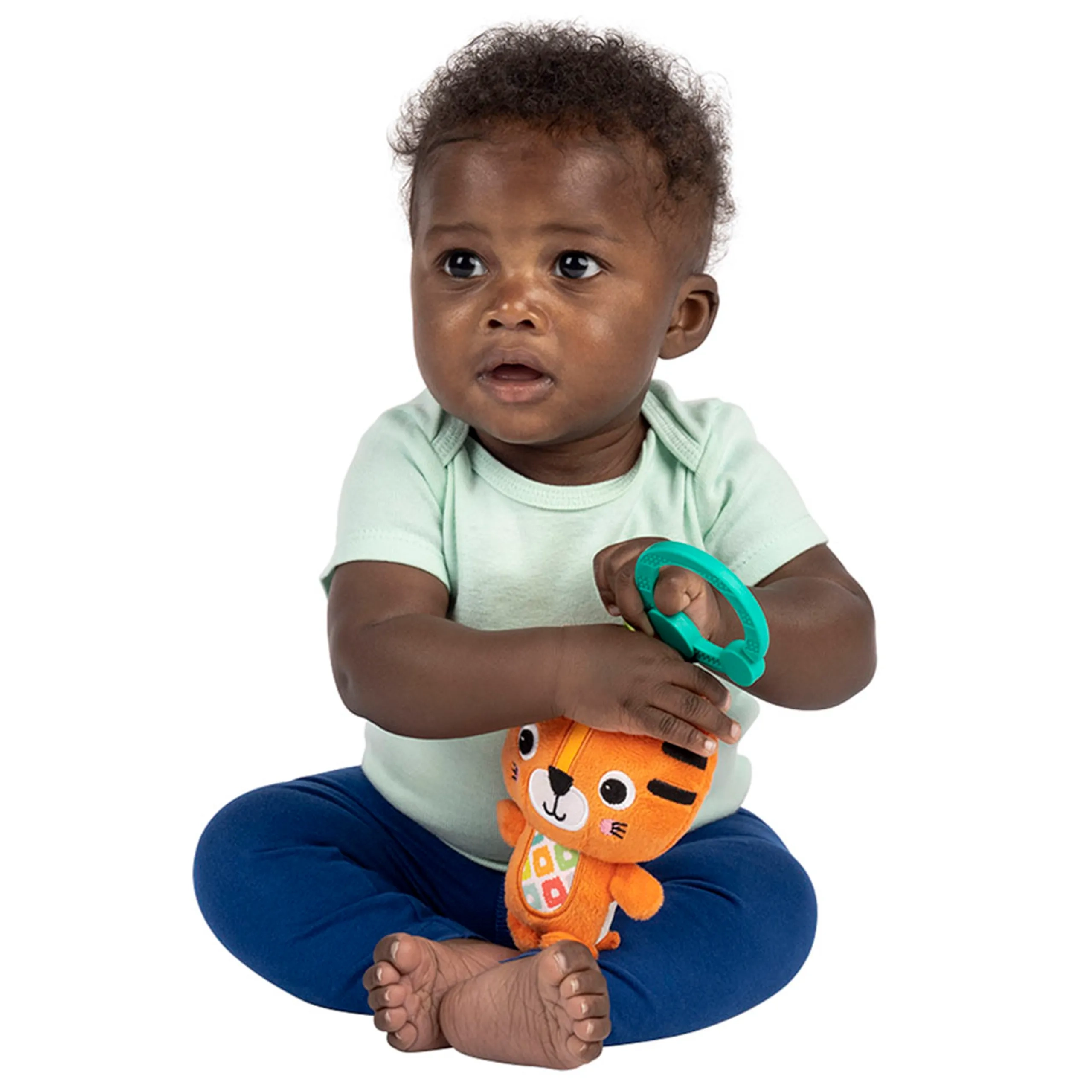 Jingle Joy Reach & Rattle Toy - 0 month(s) soft mixed materials Tiger