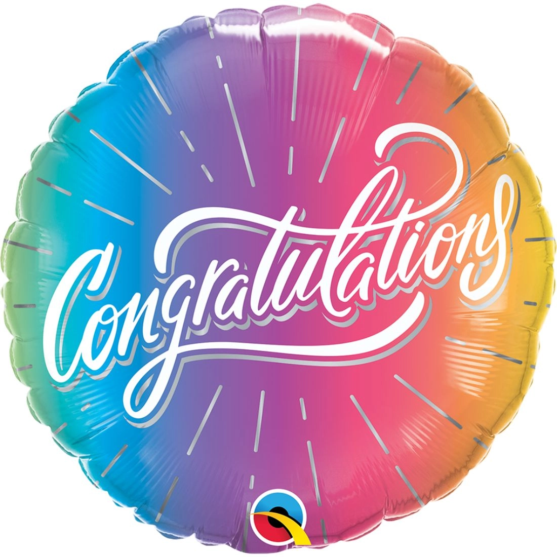 Vibrant Foil Balloon - 18-Inch Ombre
