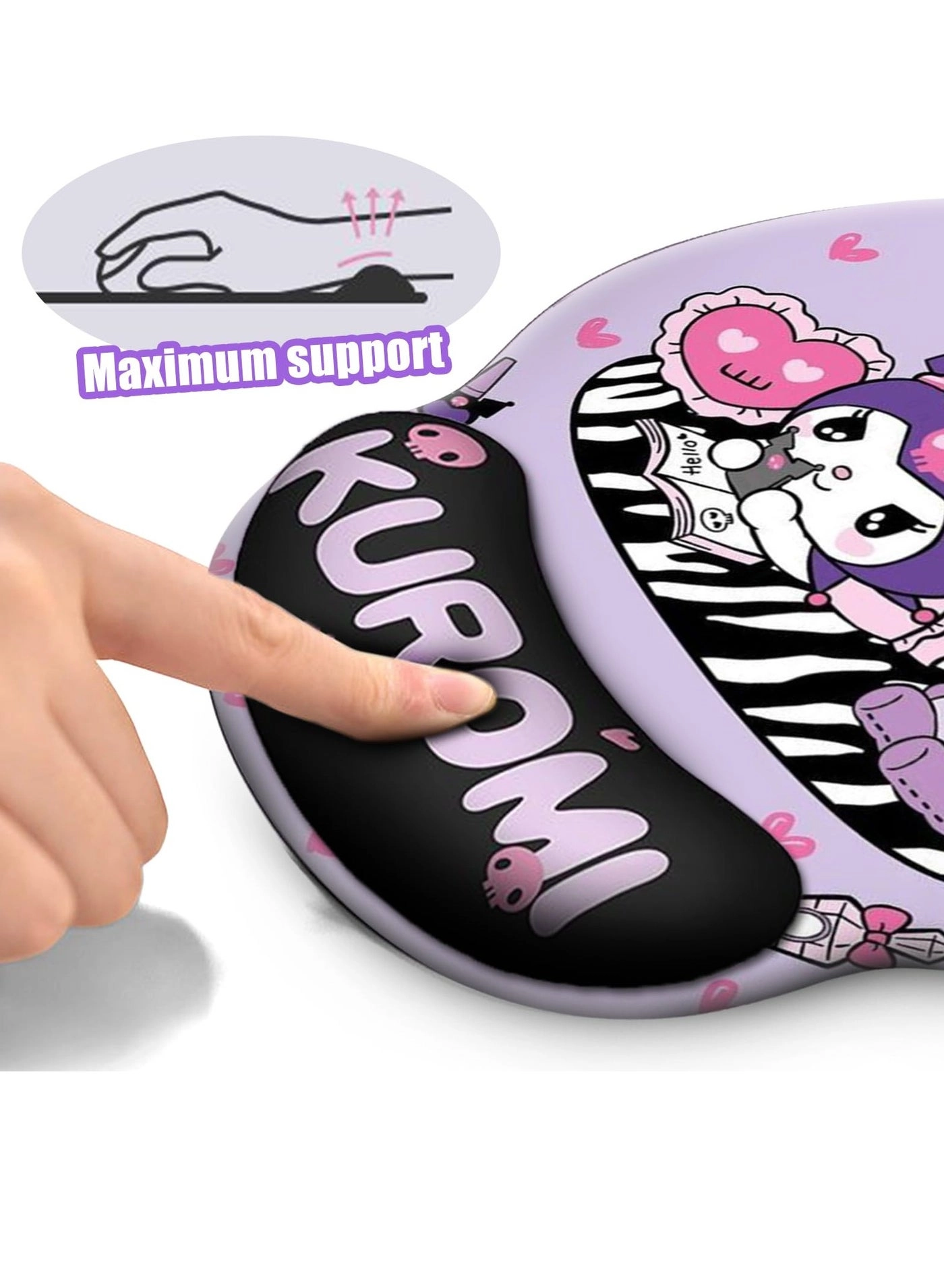 Kawaii Rubber Ergonomic Mouse Pad - 25x23 cm
