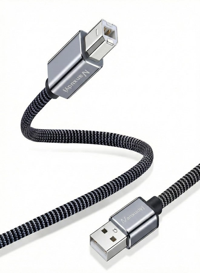 Nanxudyj Standard Cable 480 Mbps USB-A to USB-B 0.9m Braided