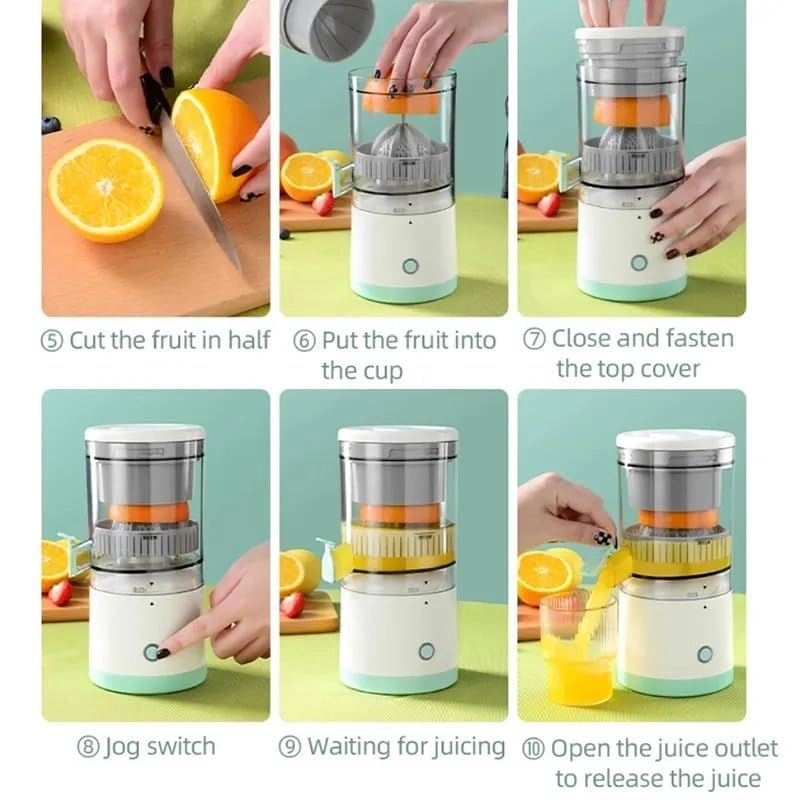 Electric Citrus Juicer - Portable Rechargeable Usb-C