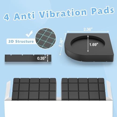 Anti Vibration Pads - 4 pack Round Rubber