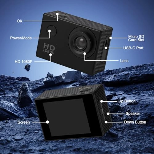 Action Camera - 32GB 1080P 30FPS