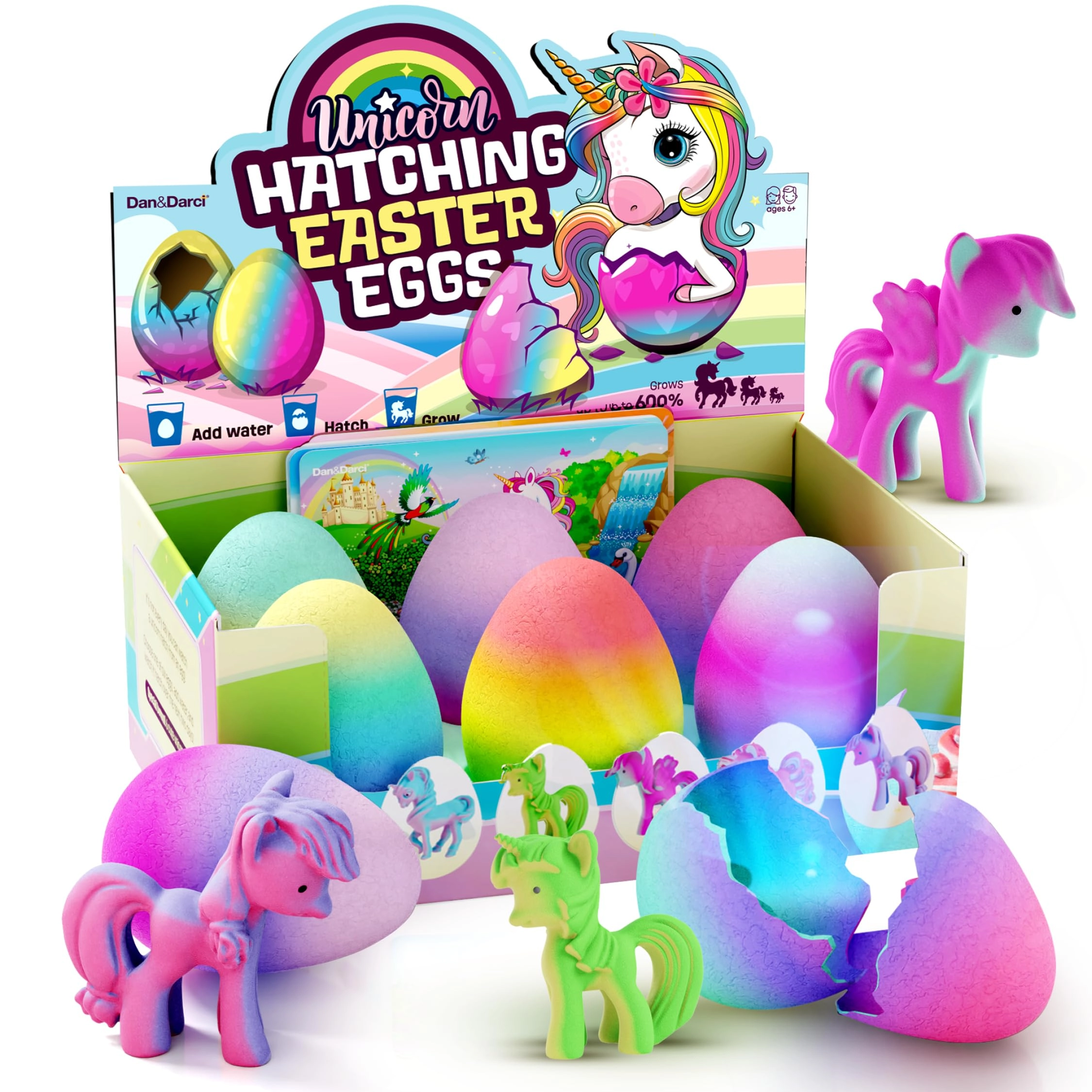 Dan&Darci Unicorn Hatching Surprise Eggs Science - 3 years+ 6 pieces