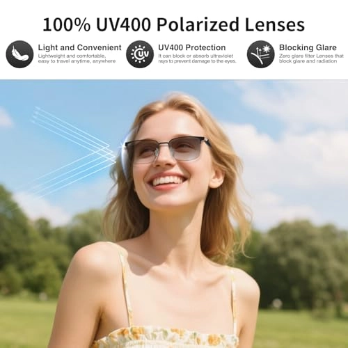 Smart Glasses - Auto Power On/Off Bluetooth UV400/Blue Light Protection