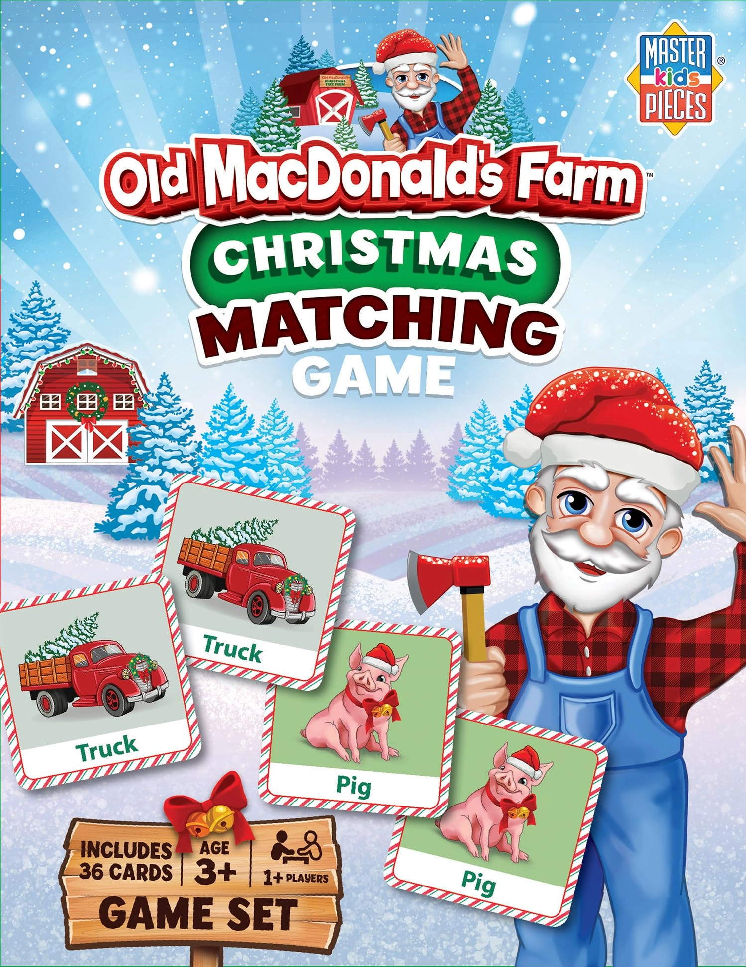 MasterPieces Old MacDonald's Farm Christmas Card Game