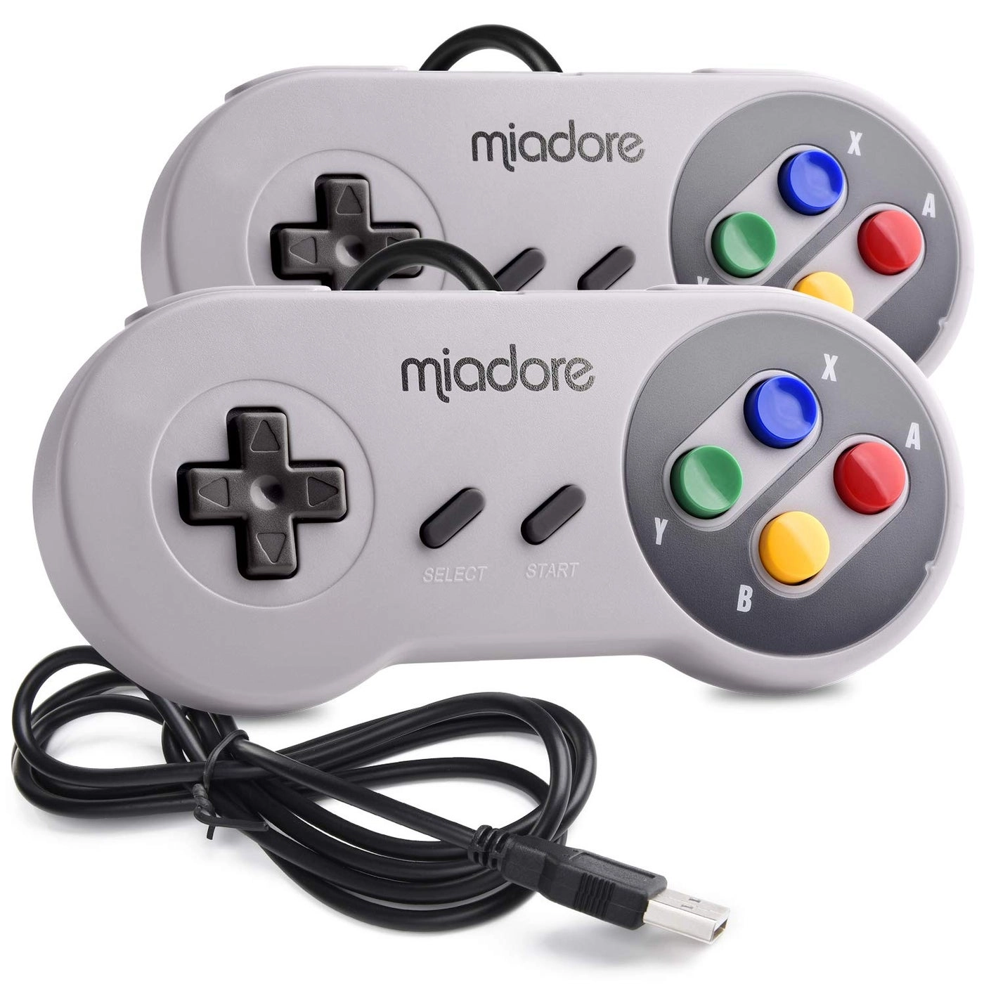 miadore SNES USB Classic Gamepad - Windows PC MAC Linux Retropie Raspberry Pi 3 Pack