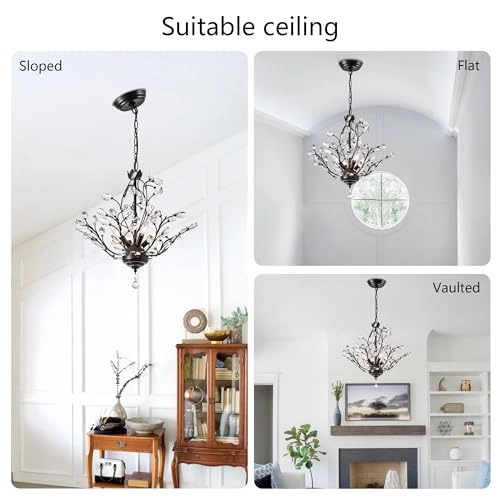 Crystal Chandelier - white light neutral white warm light Dimmable