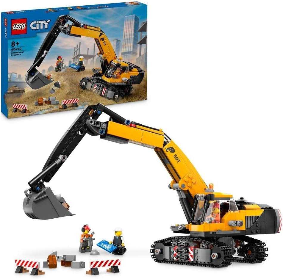 LEGO Construction Excavator - Yellow Ages 8+