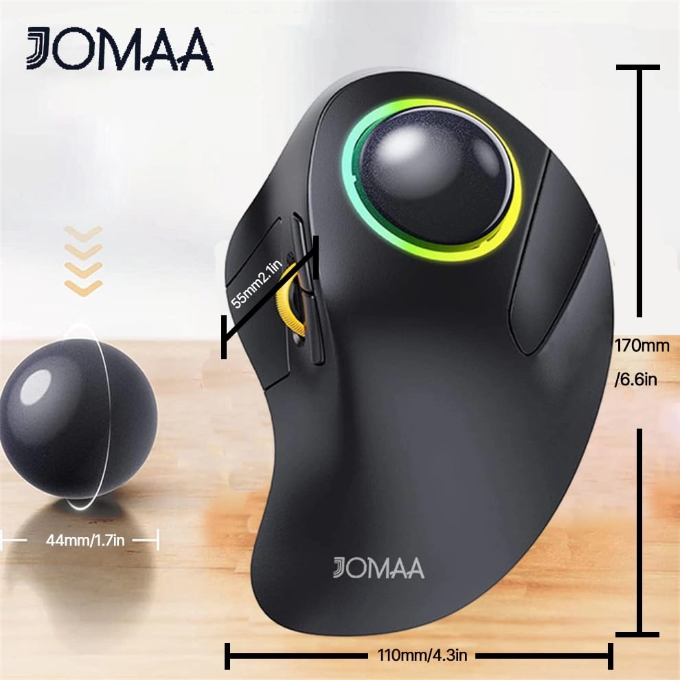 Ergonomic Trackball Mouse - Wireless