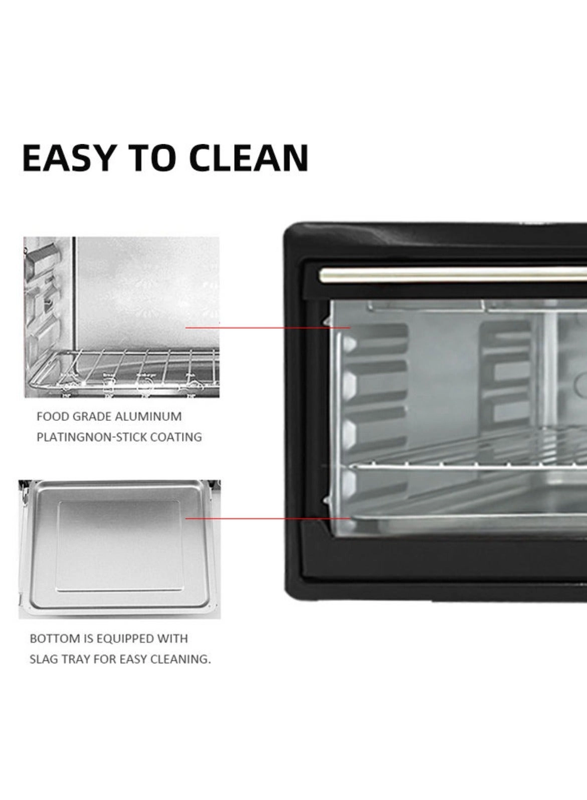 Large Capacity Electric Toaster Oven - 48L