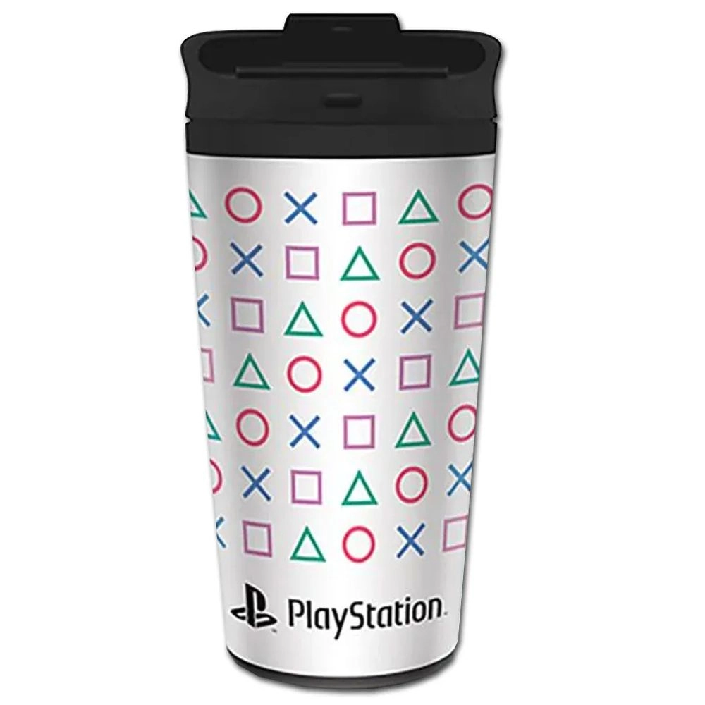 Pyramid International Metal Playstation (Shapes) Travel Mug - 425ml