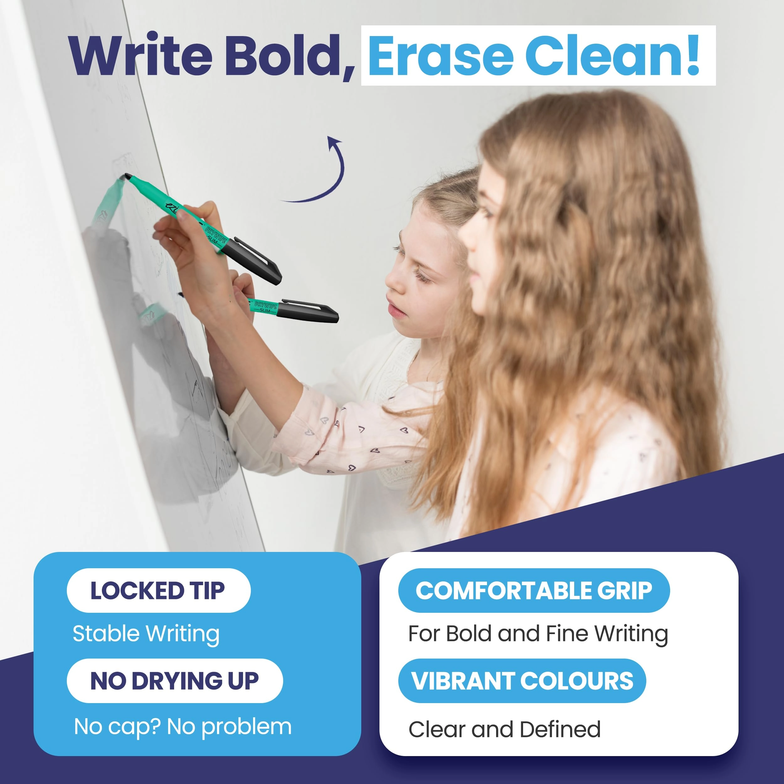 Whiteboard Marker - Black Bullet Tip