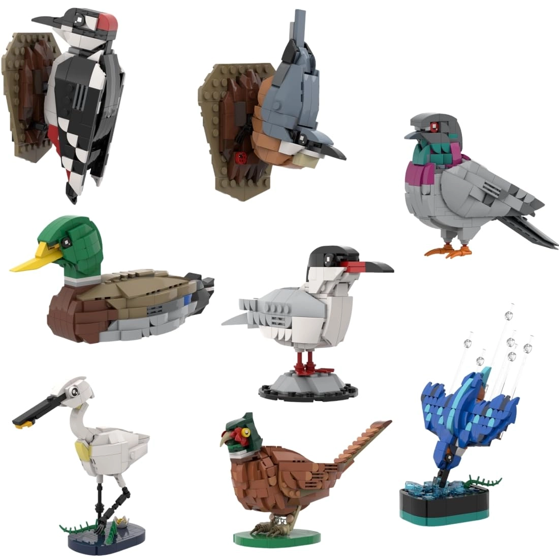 Nuthatch Bird - 176 pcs