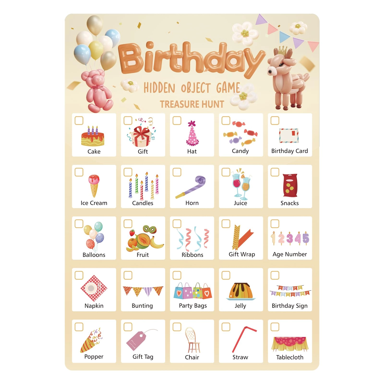 Gosknor Scavenger Hunt Cards - 30 English Adult