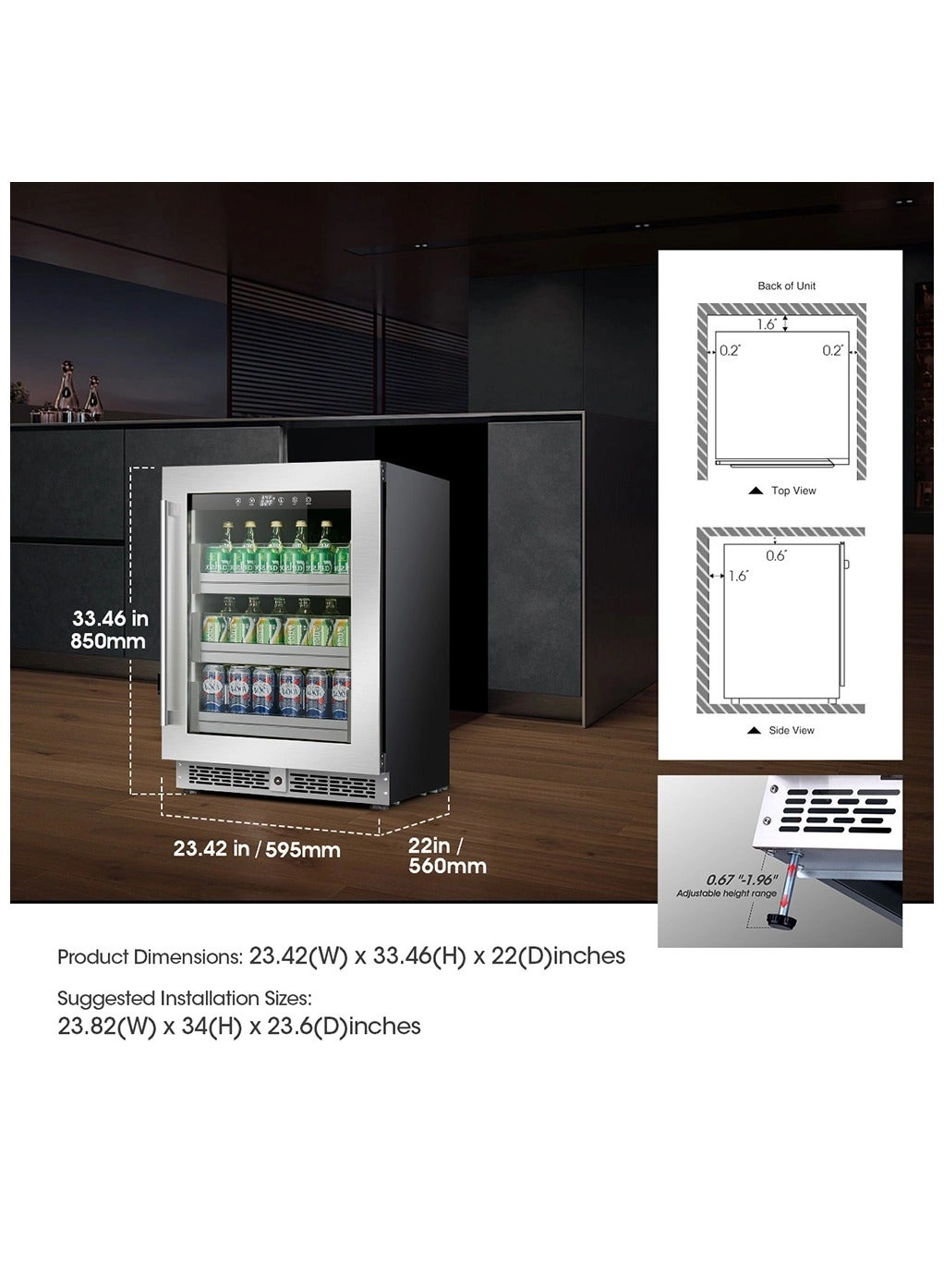 Embedded or Standalone Beverage Cooler