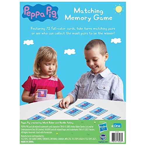 Peppa Pig Memory Matching Card Game - 36 months - 10 years 72 pieces
