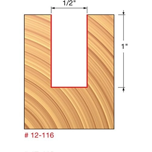 Double Flute Straight Router Bit - 1/2" 1/2"