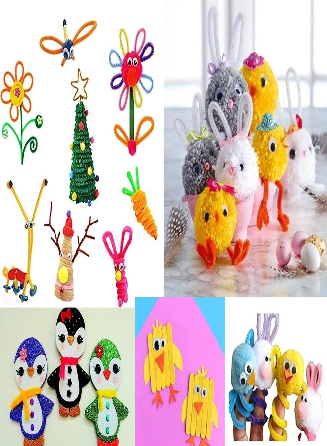 DIY Art Craft Kit - Pompoms Pipe Cleaners