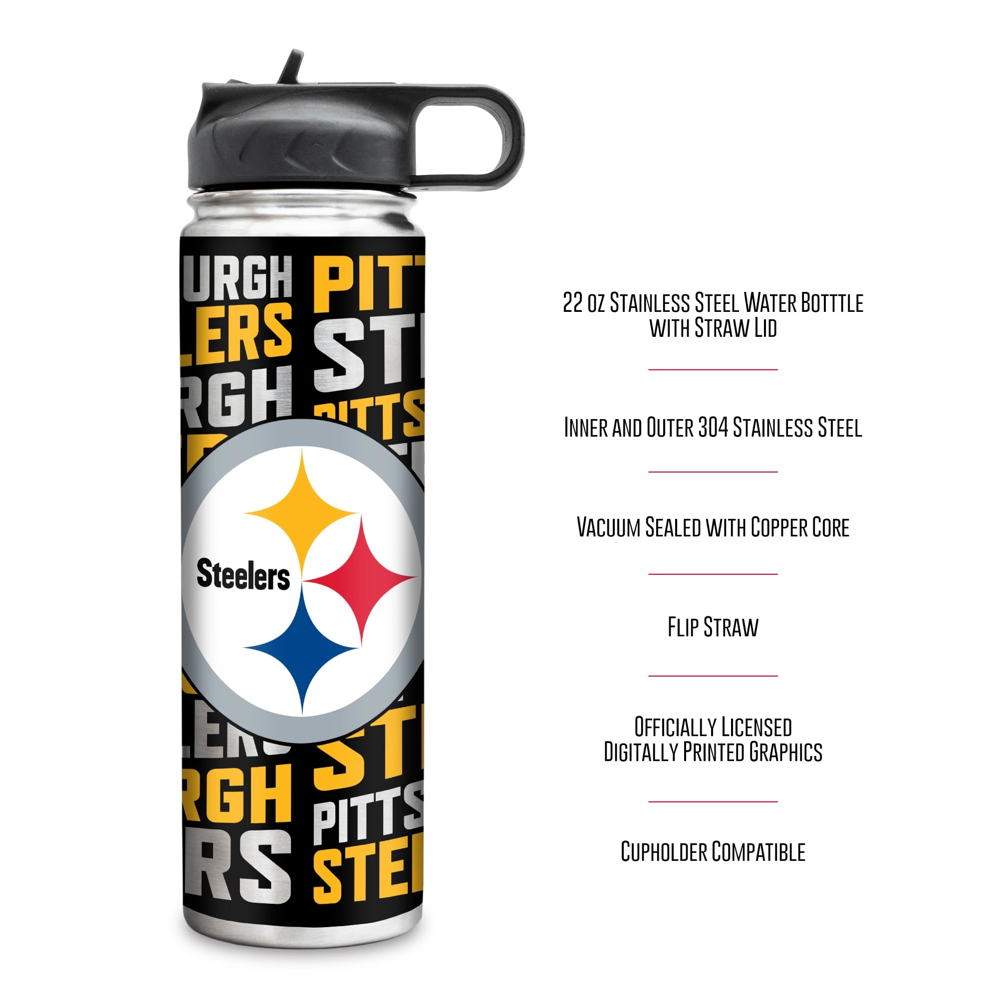 Stainless Steel NFL Football Tumbler - 650ml