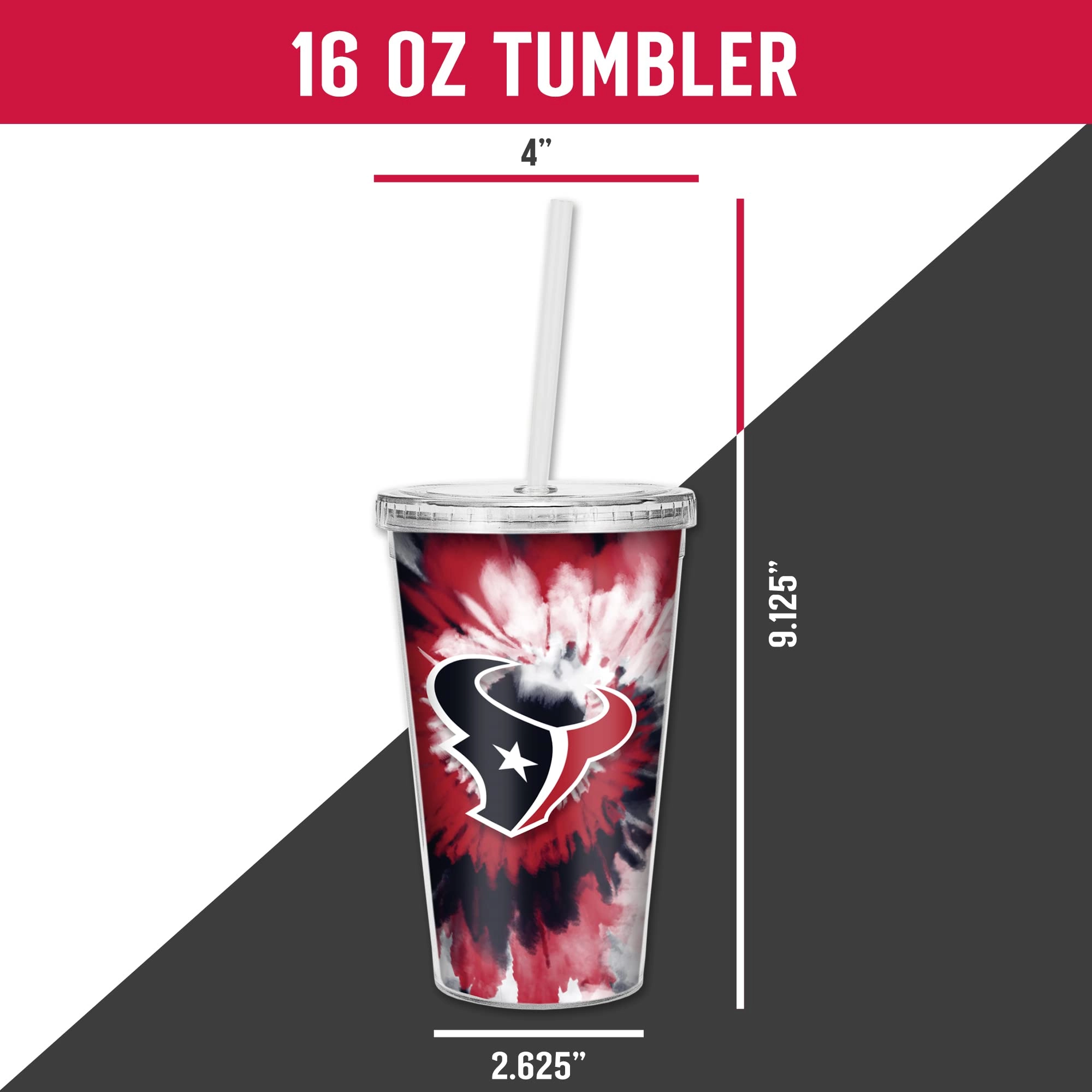 NFL Football Metallic Tie Dye Tumbler - 473ml