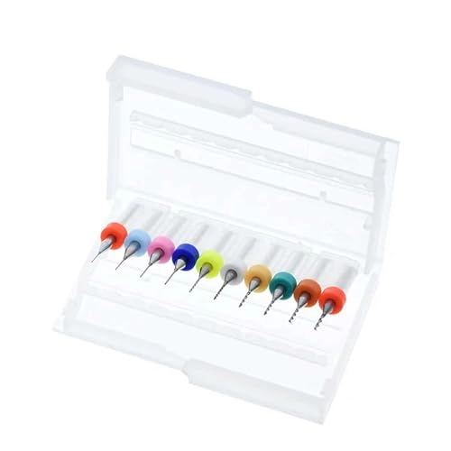 amiciTools PCB Drill Bits Set - Tungsten Steel Carbide 10pcs 0.3mm-1.2mm
