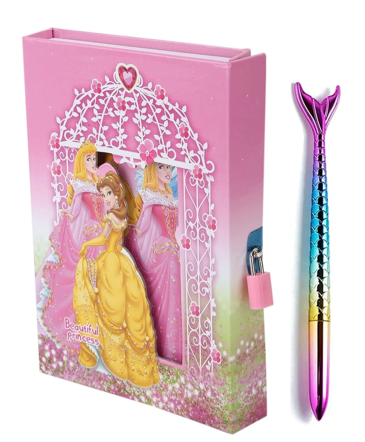 shree technesh Angel Printed Password Diary - Lock Fish Pen