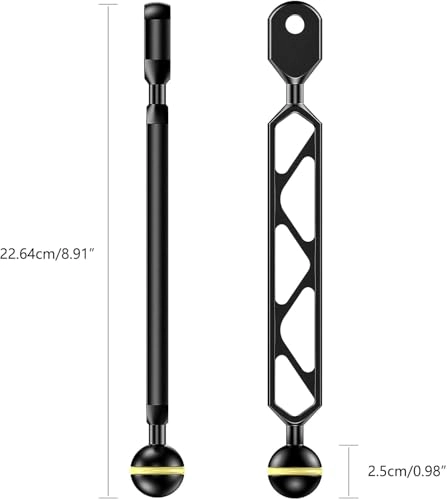 8.0" Ball to YS Mount Arm - Aluminum Alloy Lightweight