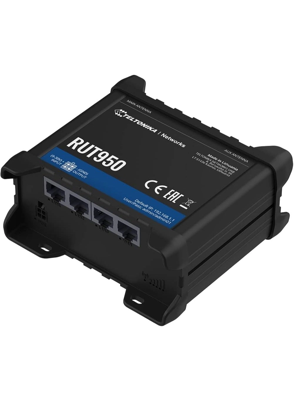 RUT950 - 150 Mbps 802.11bgn <topwi-fistandard>802.11bgn <wlandatatransferratemax>150 Mbps