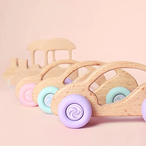 Small Wooden Cars - 3 months+ 2 pieces
