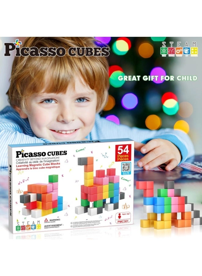 Magnetic Cubes Learning Blocks - 3+ Years 54 pieces