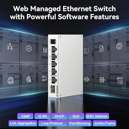 5X2.5G RJ45+1X10G SFP+(Web Managed) - 6-ports
