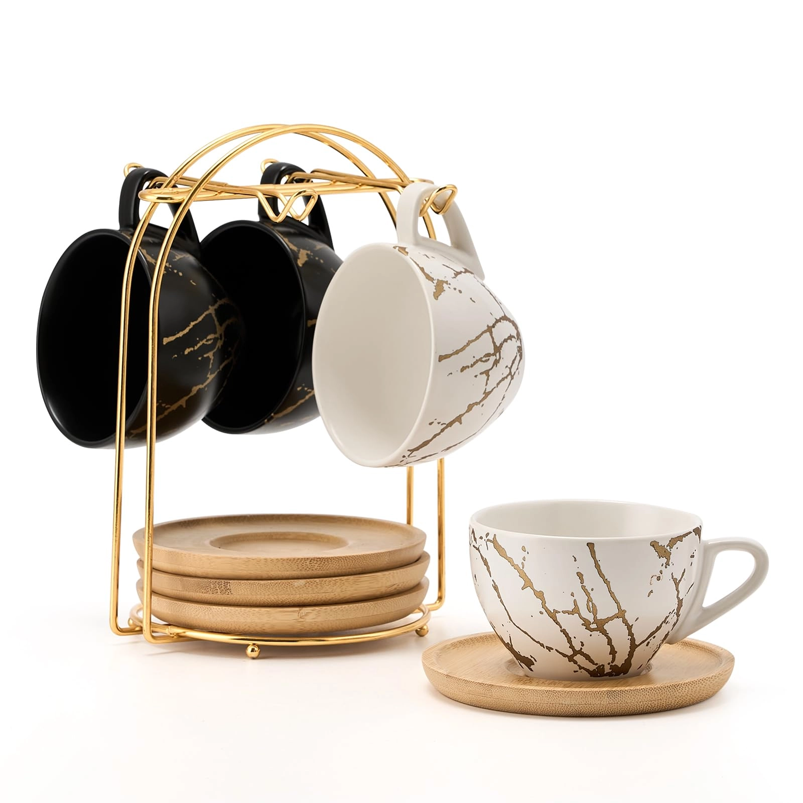 Cappuccino Cup - 4 pcs - Classic Espresso Pattern - 237 ml