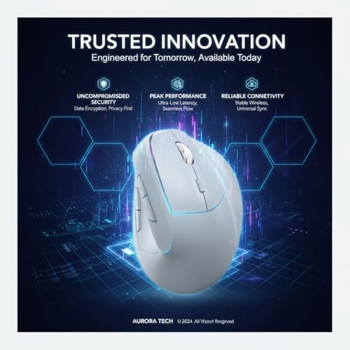 SMK-3381 Ergonomic Vertical Mouse - Wireless