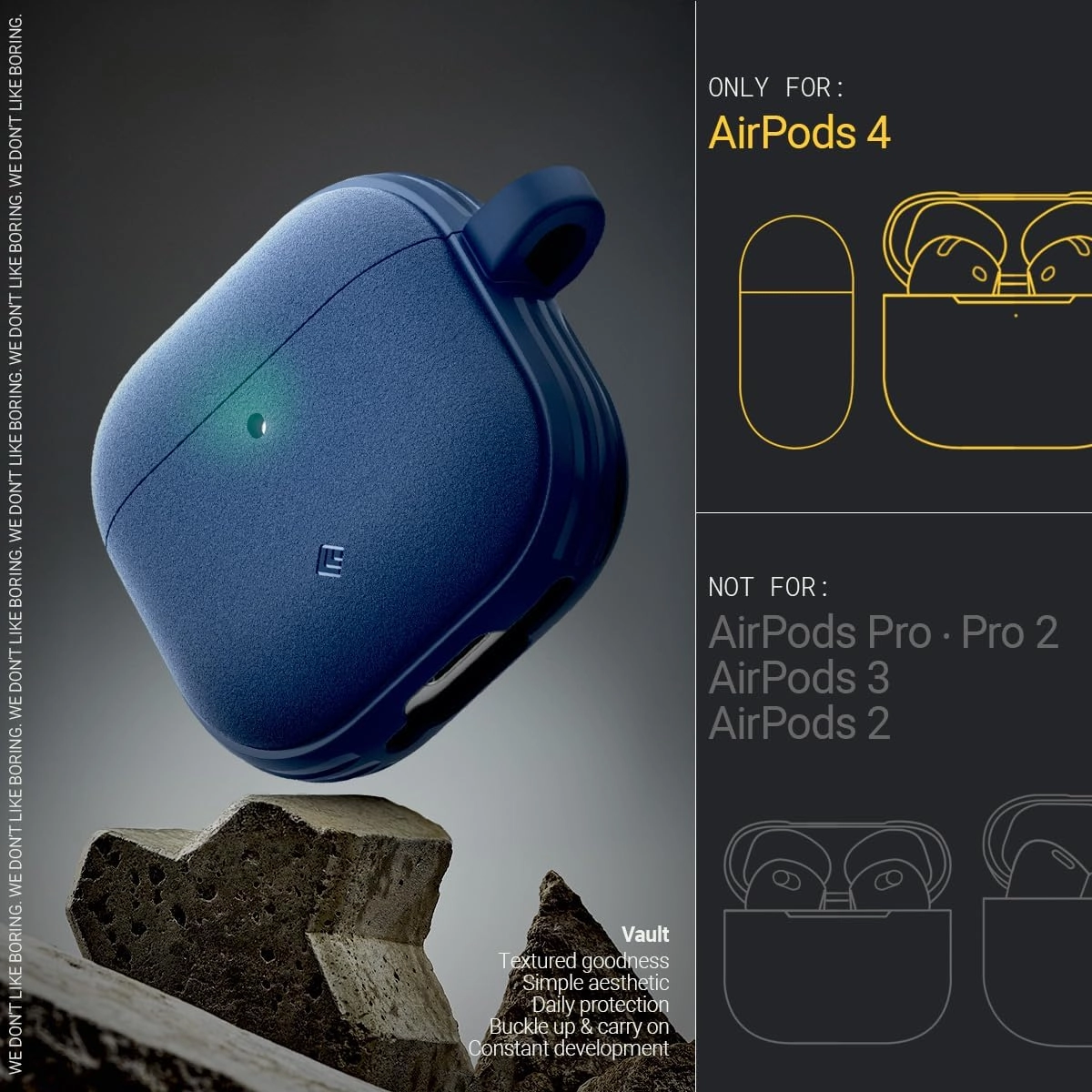Case for AirPods 4 - Mil Grade Drop Protection