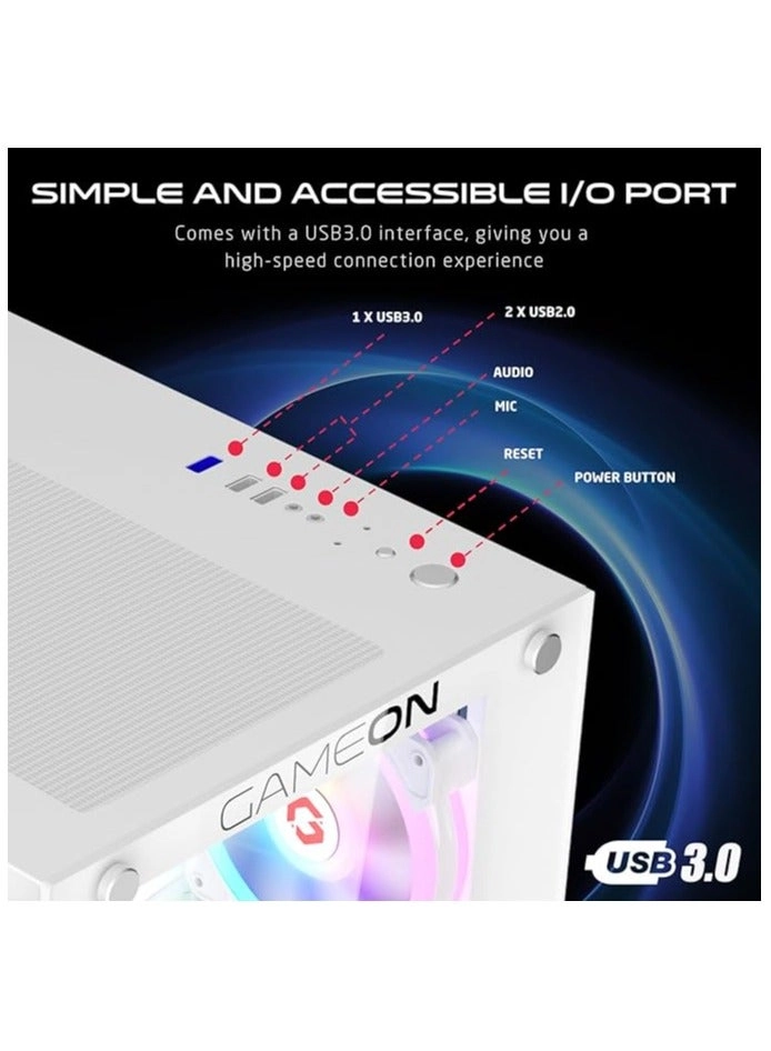 Emperor Arctic III - Tempered Glass Mid Tower