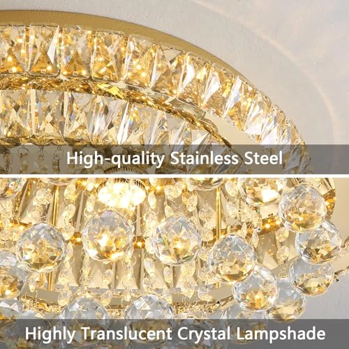 Crystal Chandelier - 2700K 4000K 6000K Dimmable