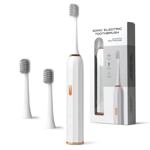 Sonic Toothbrush - Type-C rechargeable 2 Replaceable Brush Heads 3 Modes