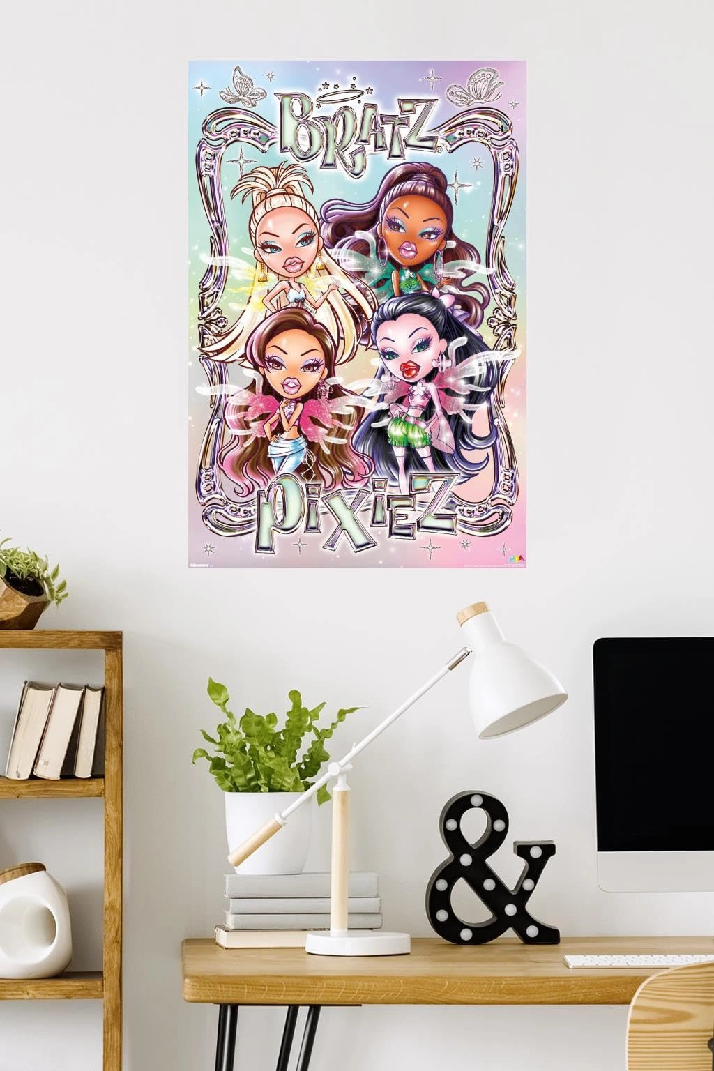 Pixiez Wall Poster - Paper 34"L x 22.4"W + Poster Mount