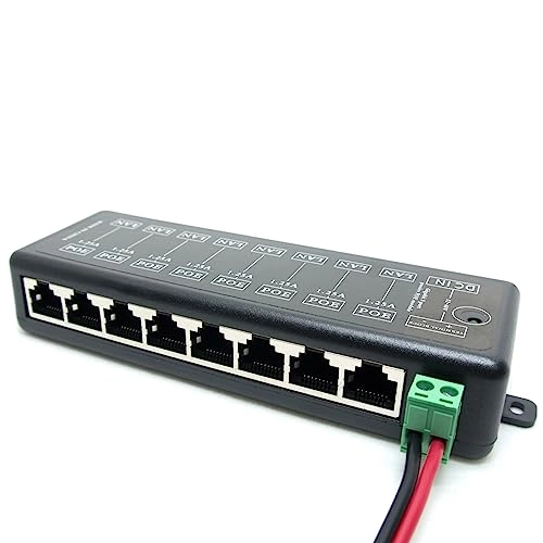 8 PORT POE INJECTOR - 12~48V DC 10/100/1000M